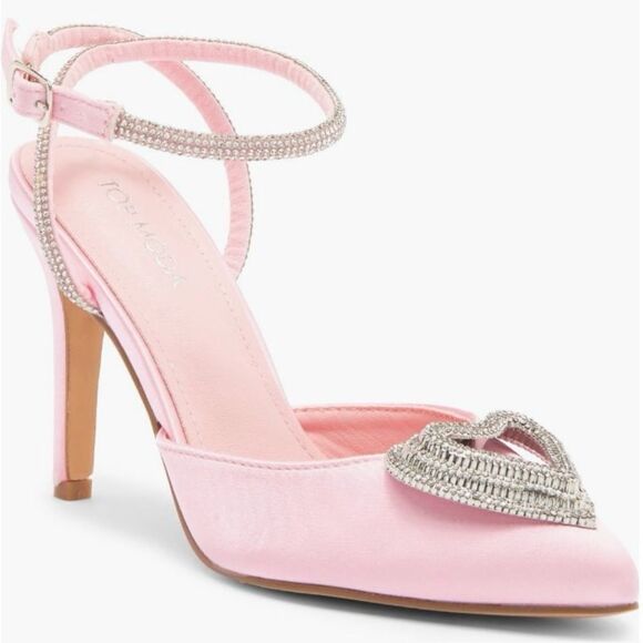 TOP GUY Shoes Freya Pointed Toe Sandal Pink 8.5M - Picture 1 of 6